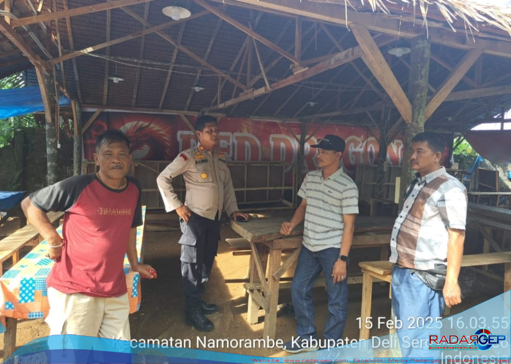 Polsek Namorambe Sweeping Lokasi Perjudian